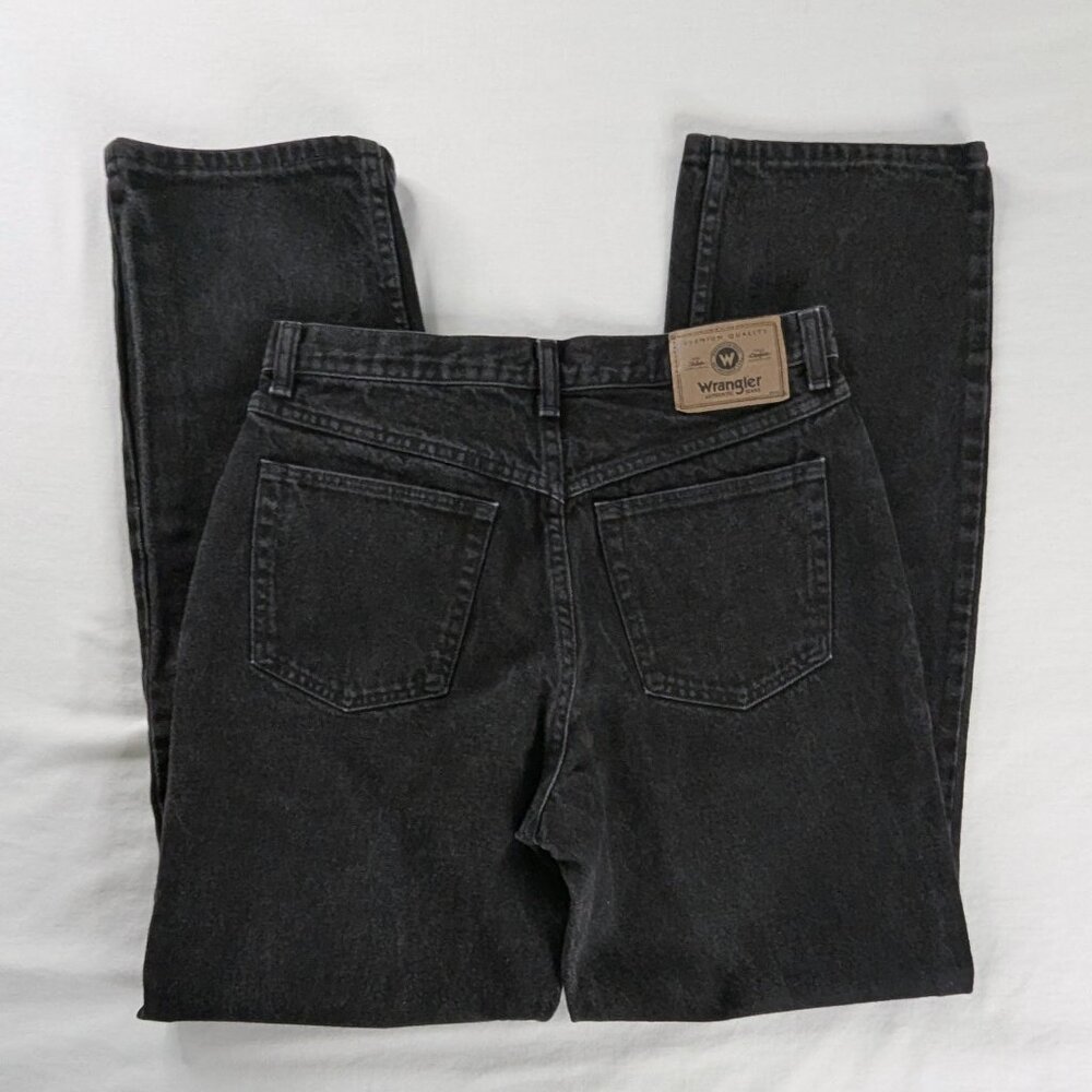 Wrangler Black High-Rise Straight Leg Jeans